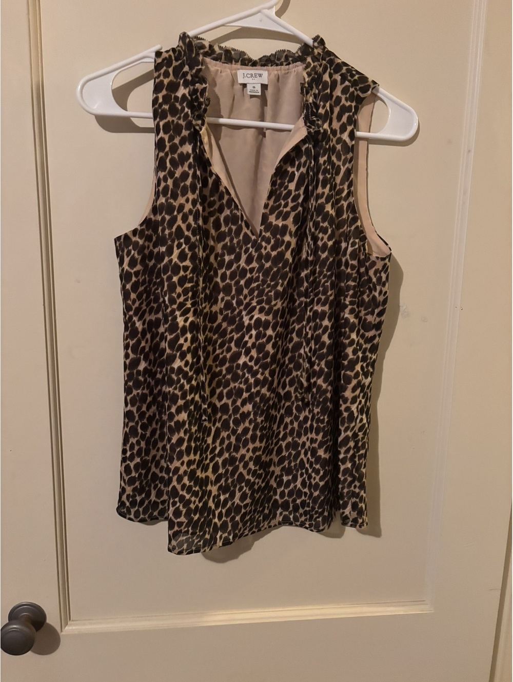 J.Crew Sleeveless Leopard Print Blouse Size S